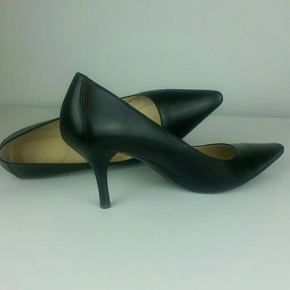 CALVIN KLEIN l Dolly Pumps Black Pointed Toe - Picture 4 of 8